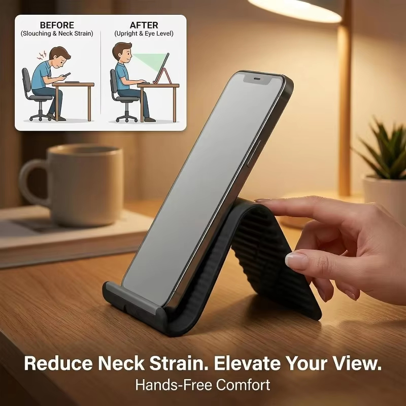 حامل هاتف سيليكون قابل للتعديل - مراجعة Laptop Stand وسعره